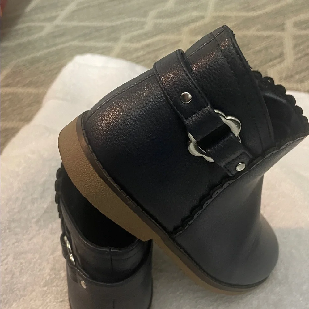 Navy Blue Kids Ankle Boots
